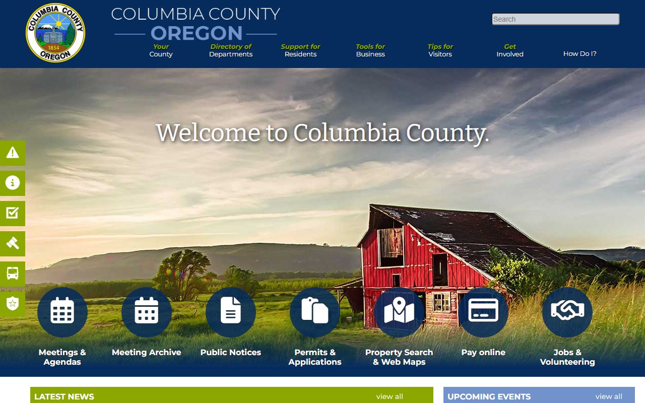 Columbia County official website for birth records