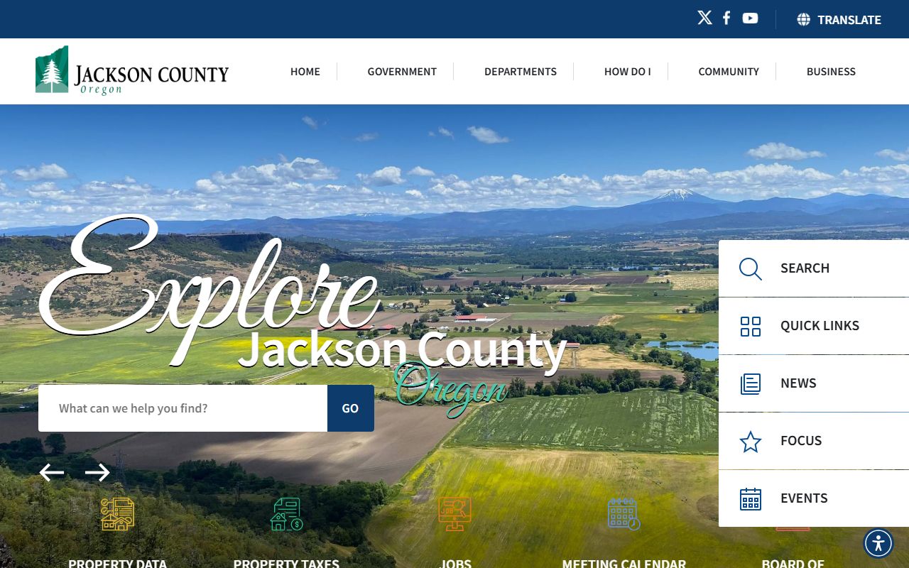 Jackson County official website for birth records